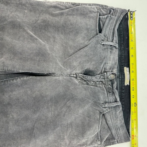 Free People Corduroy‎ Pants Gray Wash High Rise Casual Comfort Size 29 - Picture 3 of 11